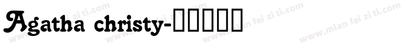 Agatha christy字体转换